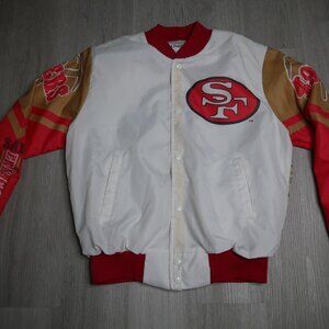 Vintage Chalk Line San Francisco 49ers Bomber Football Jacket Varsity Sz M